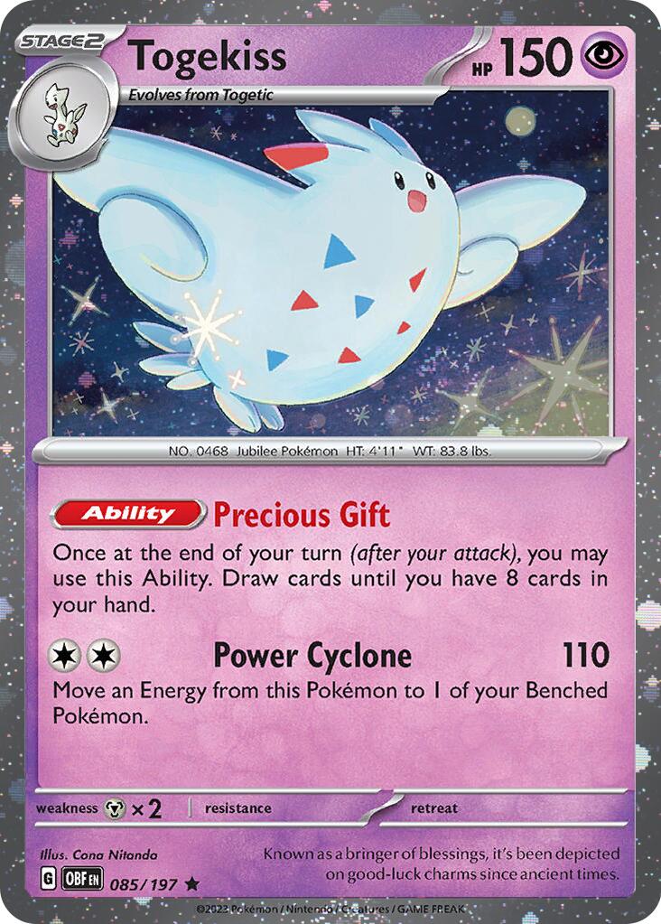 [PKM-R] Togekiss (085/197) (Cosmos Holo) [Scarlet & Violet: Obsidian Flames]