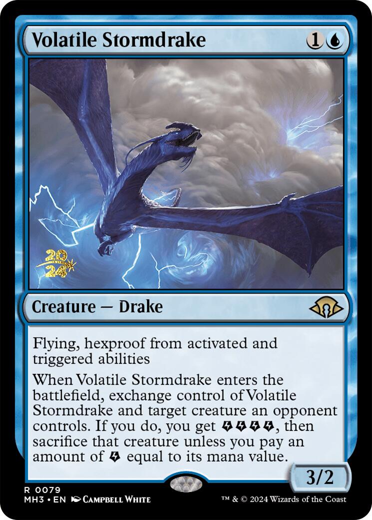 {R} Volatile Stormdrake [Modern Horizons 3 Prerelese Promos][PR PMH3 079]