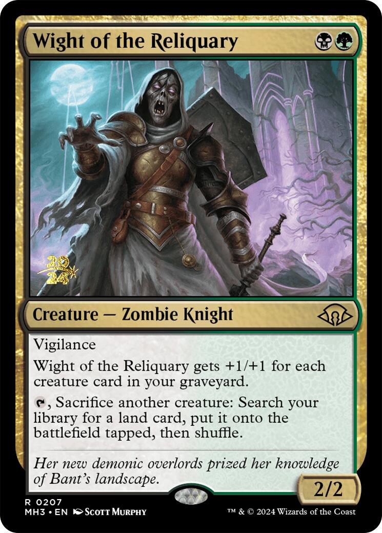 {R} Wight of the Reliquary [Modern Horizons 3 Prerelese Promos][PR PMH3 207]