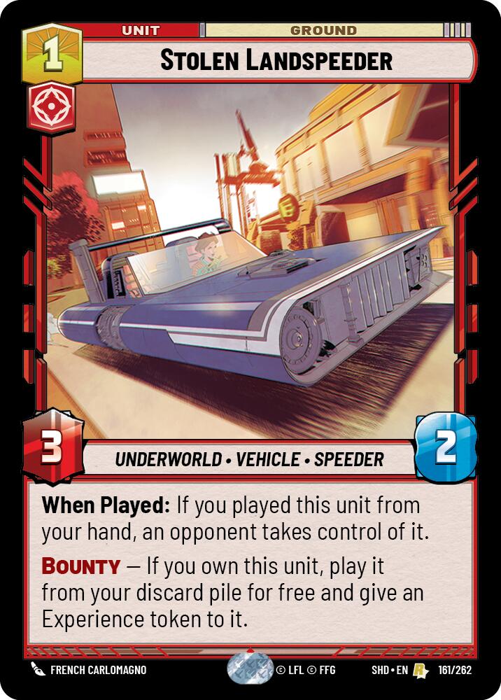 {SW-R} Stolen Landspeeder (161/262) [Shadows of the Galaxy]