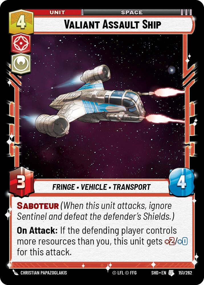 {SW-C} Valiant Assault Ship (151/262) [Shadows of the Galaxy]