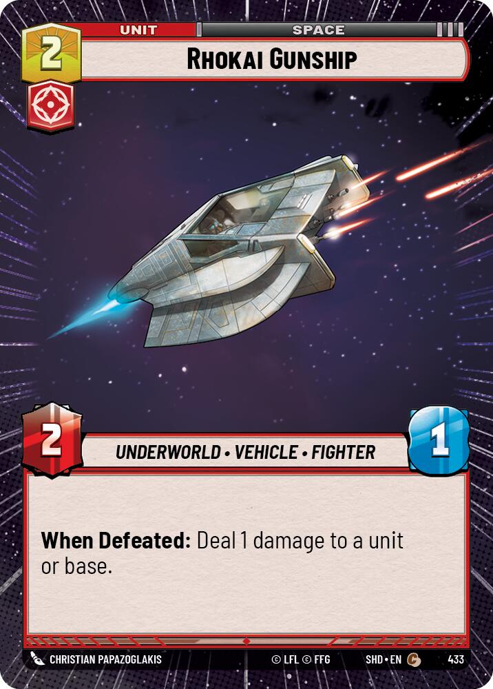 {SW-C} Rhokai Gunship (Hyperspace) (433) [Shadows of the Galaxy]