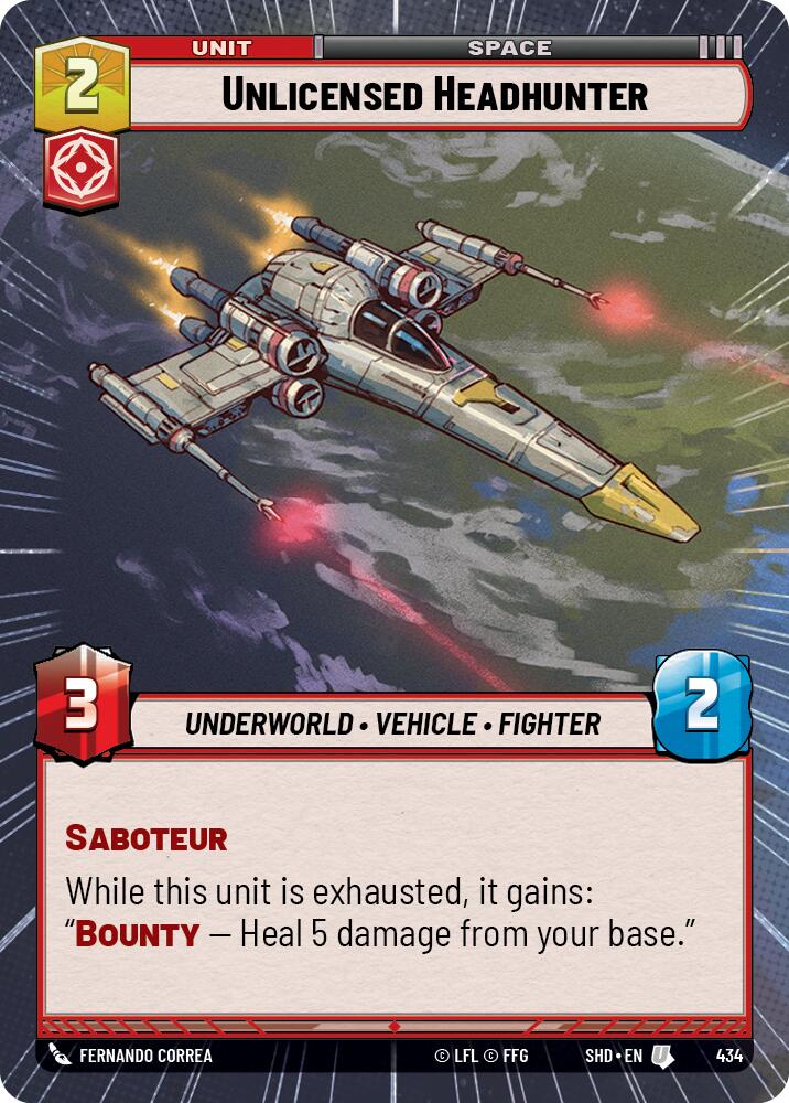 {SW-C} Unlicensed Headhunter (Hyperspace) (434) [Shadows of the Galaxy]