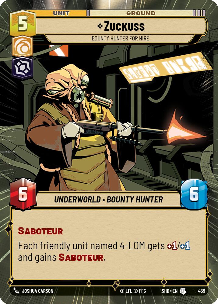 {SW-C} Zuckuss - Bounty Hunter for Hire (Hyperspace) (459) [Shadows of the Galaxy]