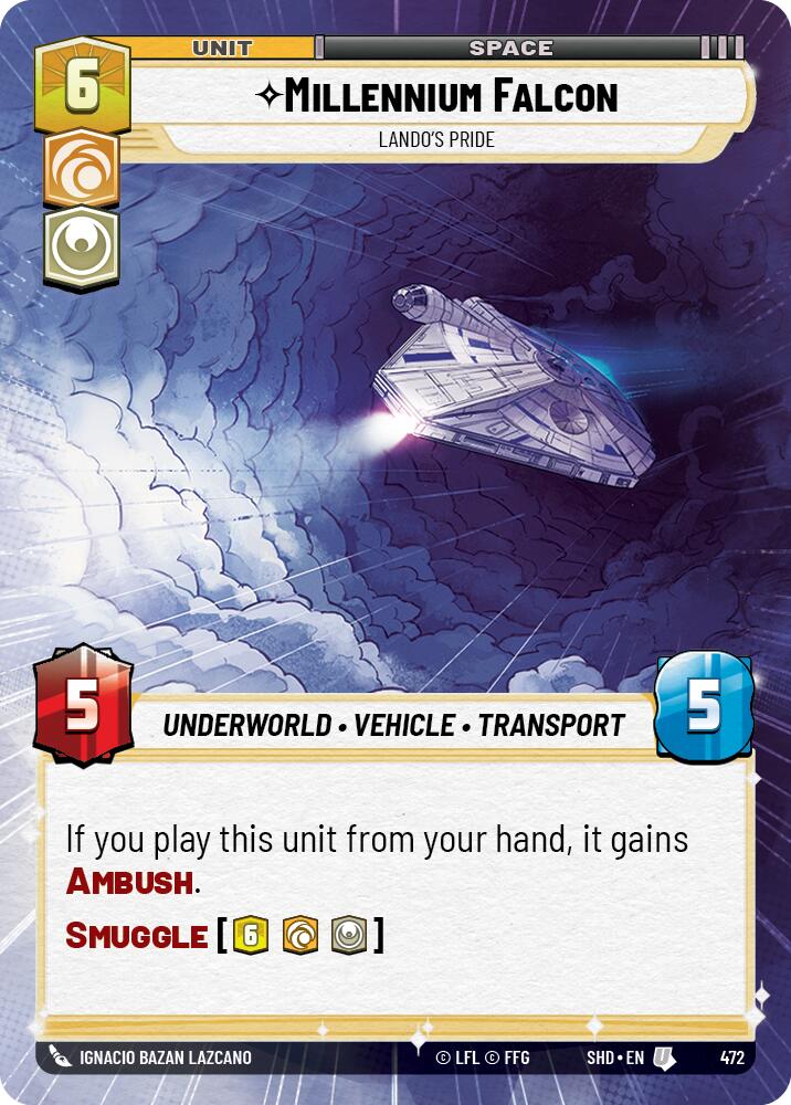 {SW-C} Millennium Falcon - Lando's Pride (Hyperspace) (472) [Shadows of the Galaxy]