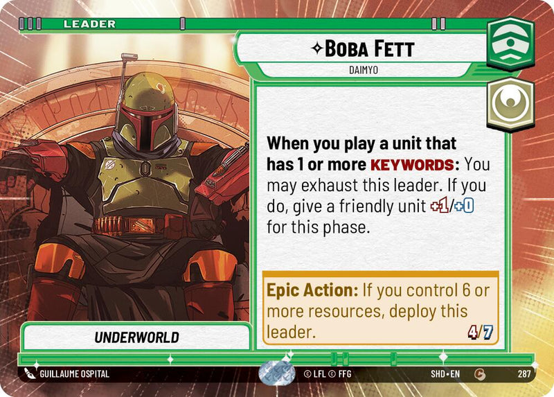 {SW-L} Boba Fett - Daimyo (Hyperspace) (287) [Shadows of the Galaxy]