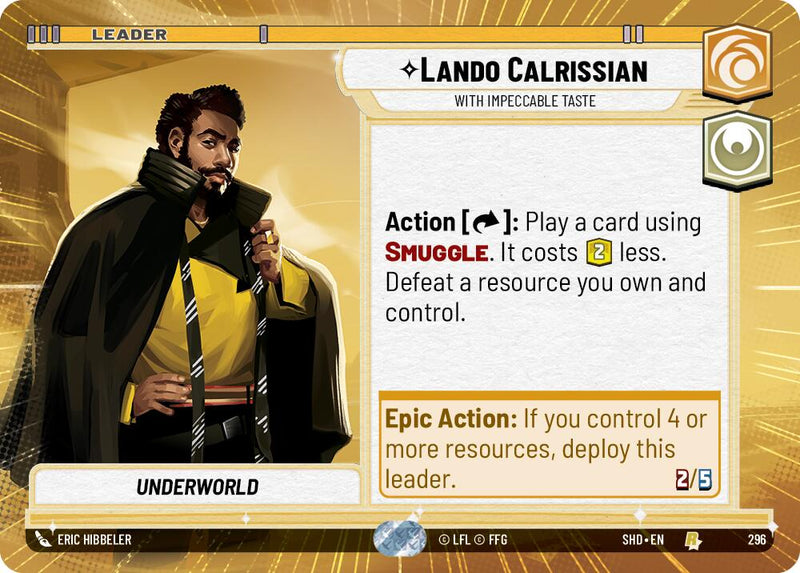 {SW-L} Lando Calrissian - With Impeccable Taste (Hyperspace) (296) [Shadows of the Galaxy]