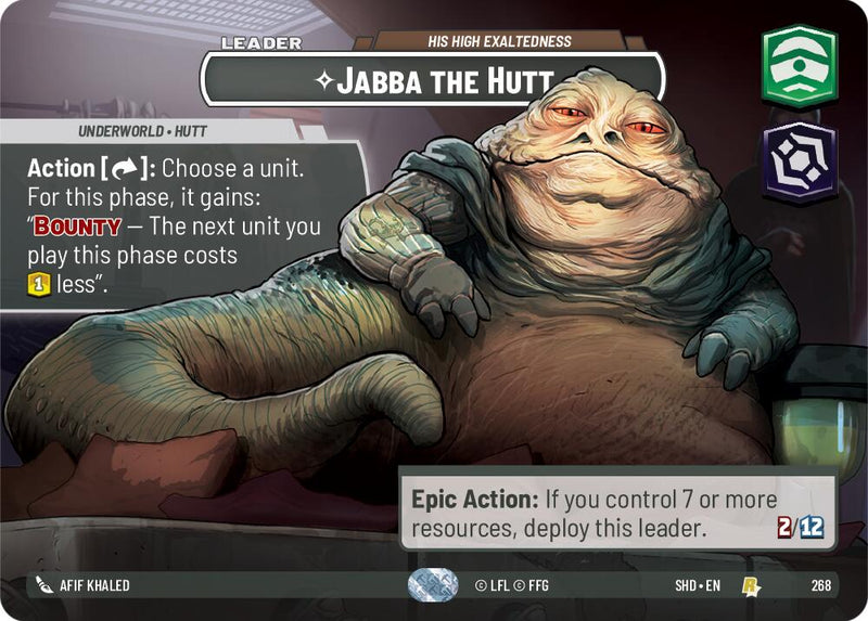 {SW-SH} Jabba the Hutt - His High Exaltedness (Showcase) (268) [Shadows of the Galaxy]