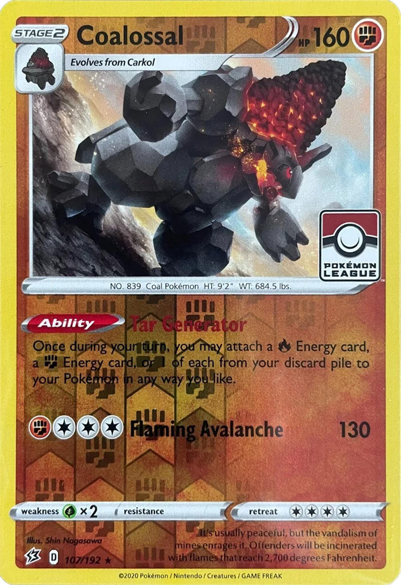 [PKM-R] Coalossal (107/192) (League Promo) [Sword & Shield: Rebel Clash]