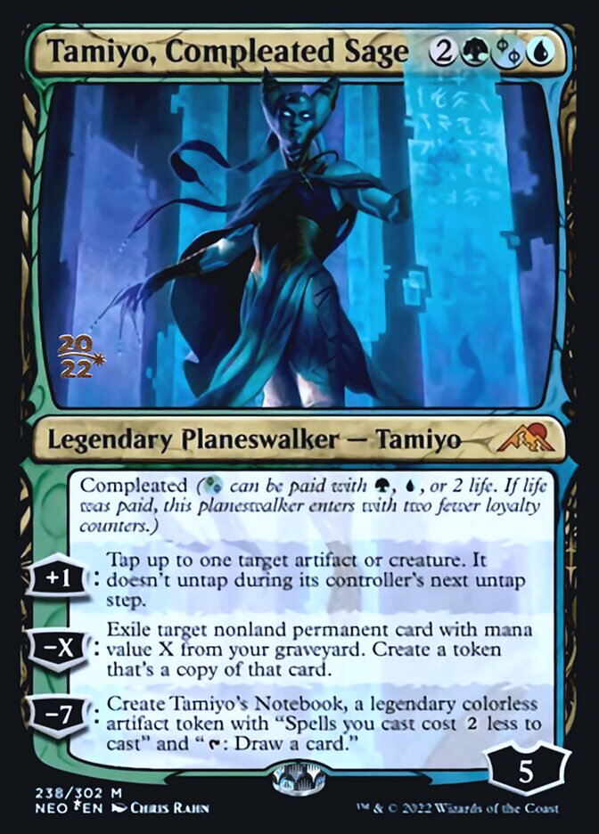 {R} Tamiyo, Compleated Sage [Kamigawa: Neon Dynasty Prerelease Promos][PR NEO 238]