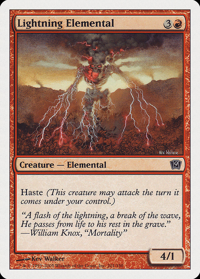 {C} Lightning Elemental [Ninth Edition][9ED 201]