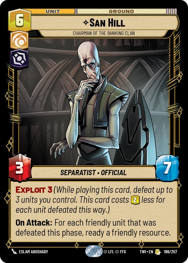 San Hill - Chairman of the Banking Clan (186/257) [Twilight of the Republic]