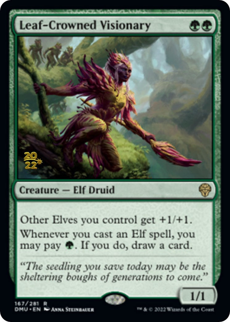 {@R} Leaf-Crowned Visionary [Dominaria United Prerelease Promos][PR DMU 167]