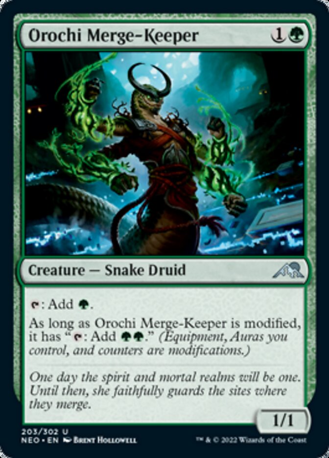 {C} Orochi Merge-Keeper [Kamigawa: Neon Dynasty][NEO 203]