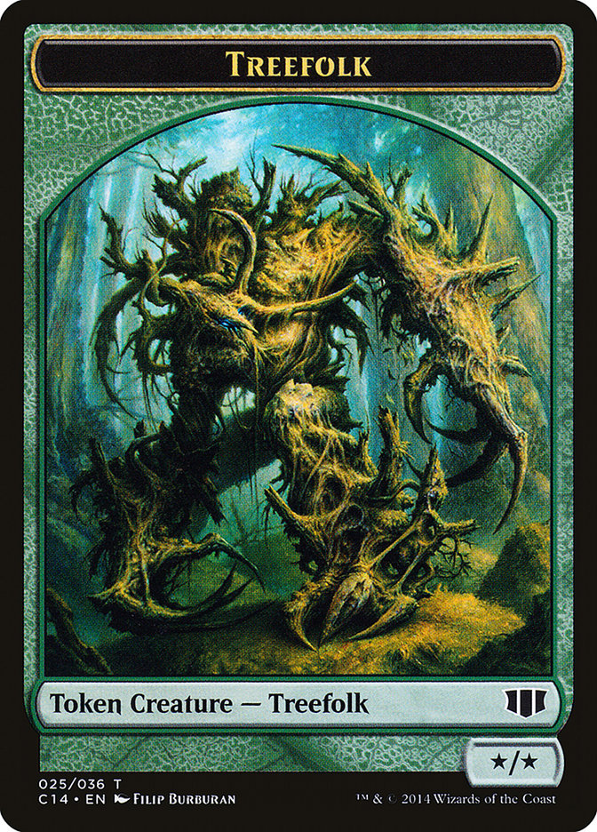 {T} Treefolk // Wolf Double-sided Token [Commander 2014 Tokens][TC14 025]