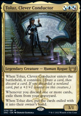 {R} Toluz, Clever Conductor (Promo Pack) [Streets of New Capenna Promos][PP SNC 228]