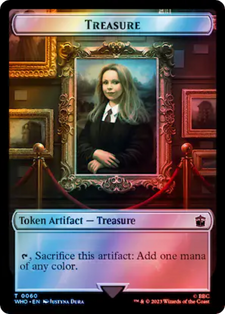 {T} Soldier // Treasure (0060) Double-Sided Token (Surge Foil) [Doctor Who Tokens][TWHO 40//60]