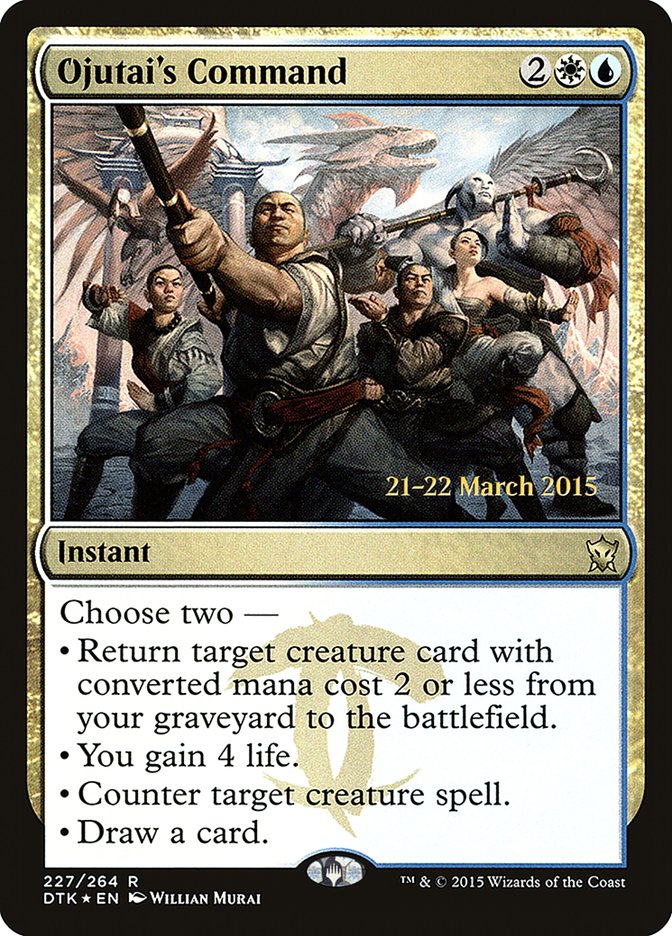 {R} Ojutai's Command [Dragons of Tarkir Prerelease Promos][PR DTK 227]