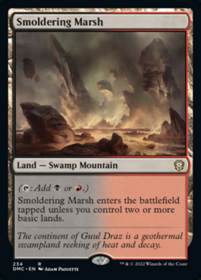 {R} Smoldering Marsh [Dominaria United Commander][DMC 234]