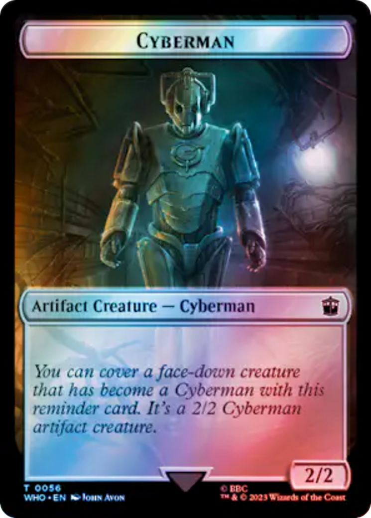 {T} Dalek // Cyberman Double-Sided Token (Surge Foil) [Doctor Who Tokens][TWHO 44//56]