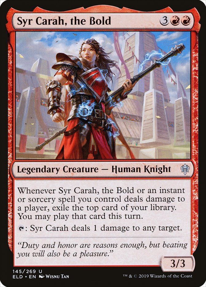 {C} Syr Carah, the Bold [Throne of Eldraine][ELD 145]