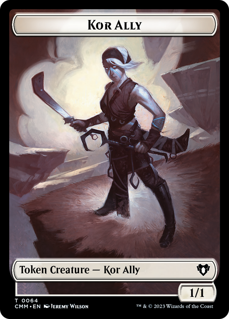 {T} Wall // Kor Ally Double-Sided Token [Commander Masters Tokens][TCMM 67//64]