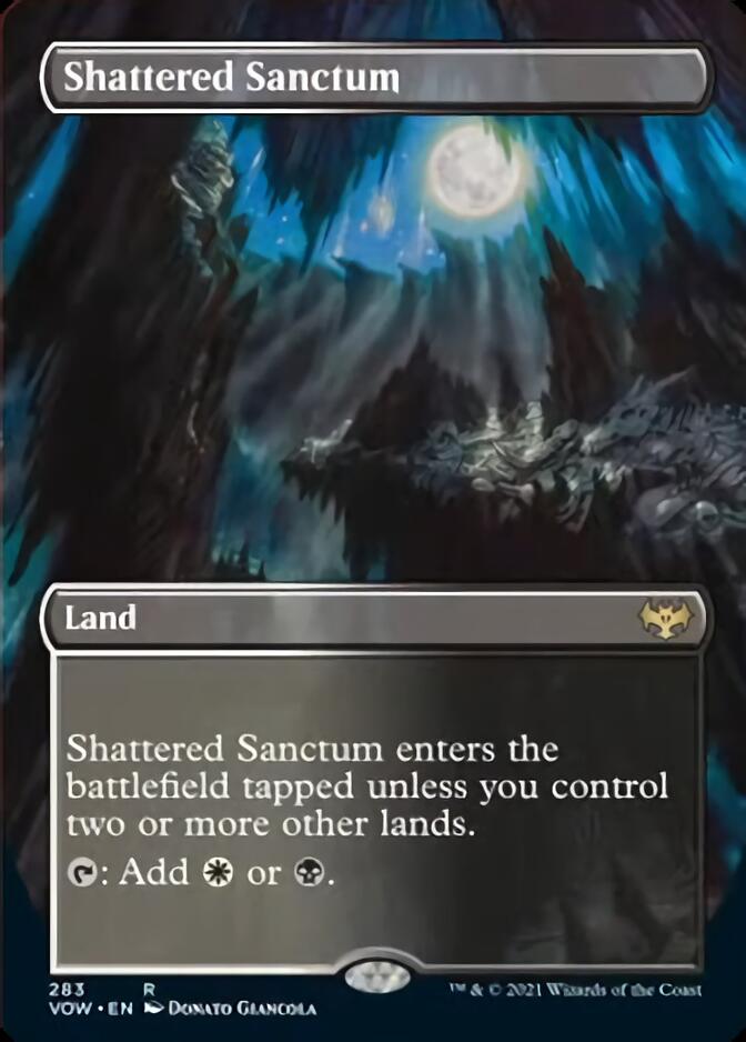 {R} Shattered Sanctum (Borderless Alternate Art) [Innistrad: Crimson Vow][VOW 283]