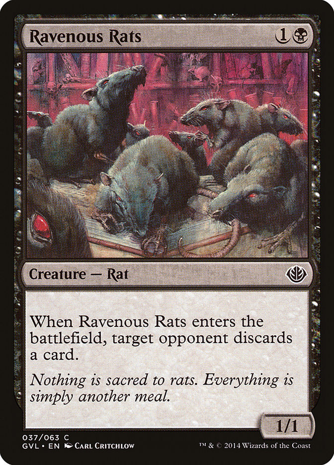 {C} Ravenous Rats (Garruk vs. Liliana) [Duel Decks Anthology][GVL 037]