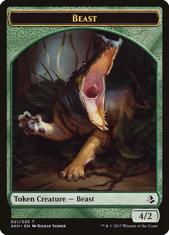 {T} Beast Token [Amonkhet Tokens][TAKH 021]