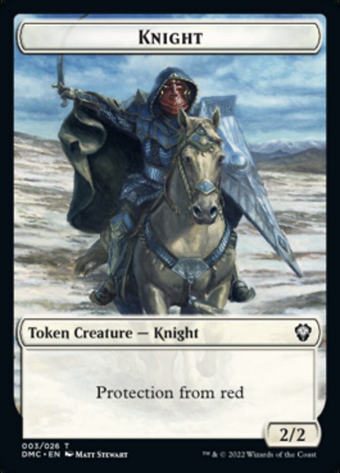 {T} Zombie Knight // Knight Double-sided Token [Dominaria United Commander Tokens][TDMC 5//3]