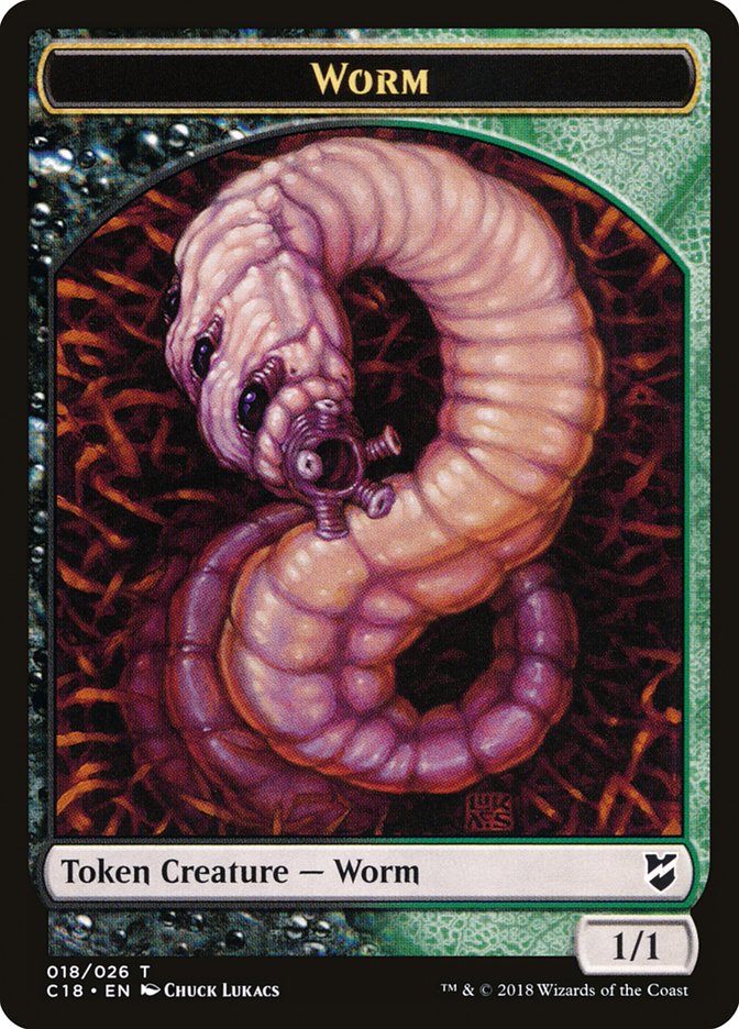 {T} Worm Token [Commander 2018 Tokens][TC18 018]