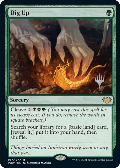 {R} Dig Up (Promo Pack) [Innistrad: Crimson Vow Promo Pack][PP VOW 197]