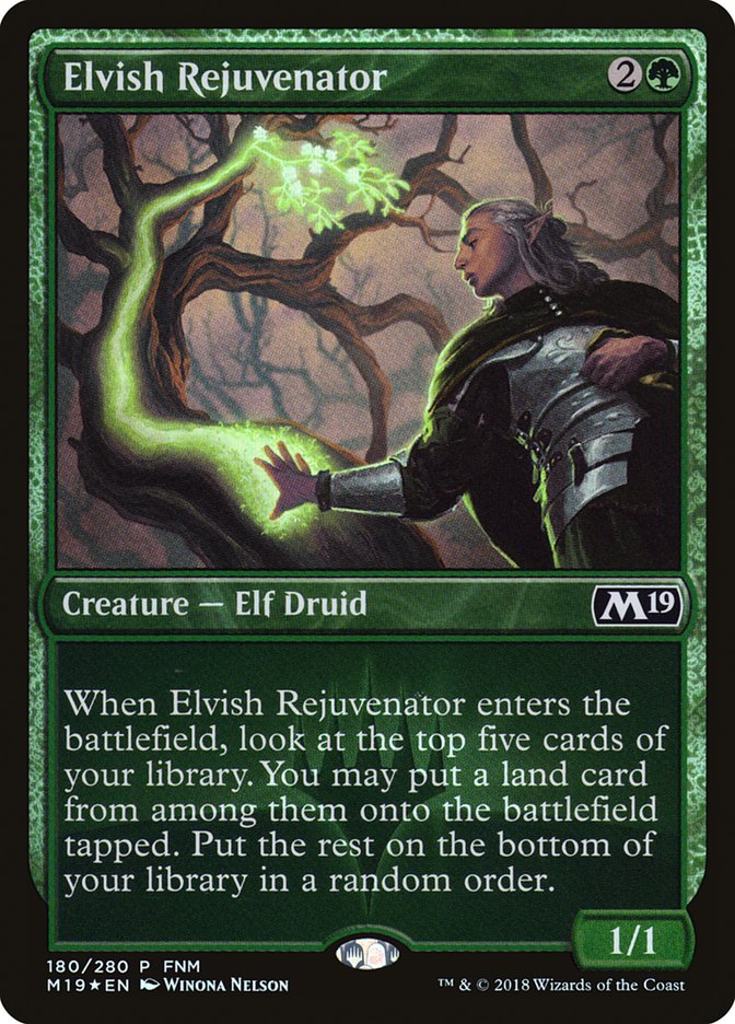 {C} Elvish Rejuvenator (FNM) [Core Set 2019 Promos][PA M19 180]