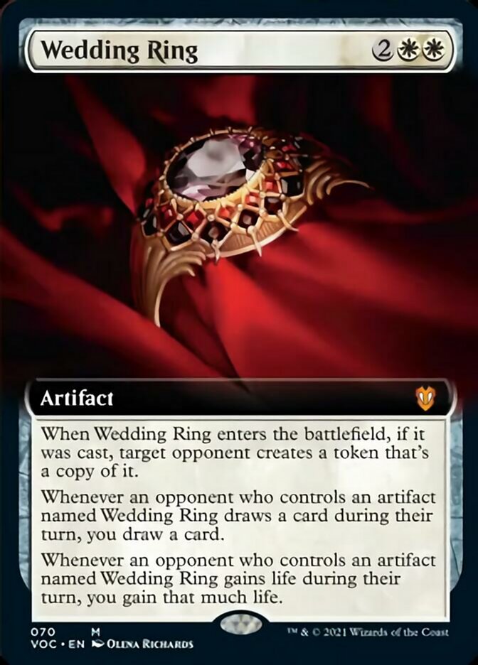 {R} Wedding Ring (Extended Art) [Innistrad: Crimson Vow Commander][VOC 070]