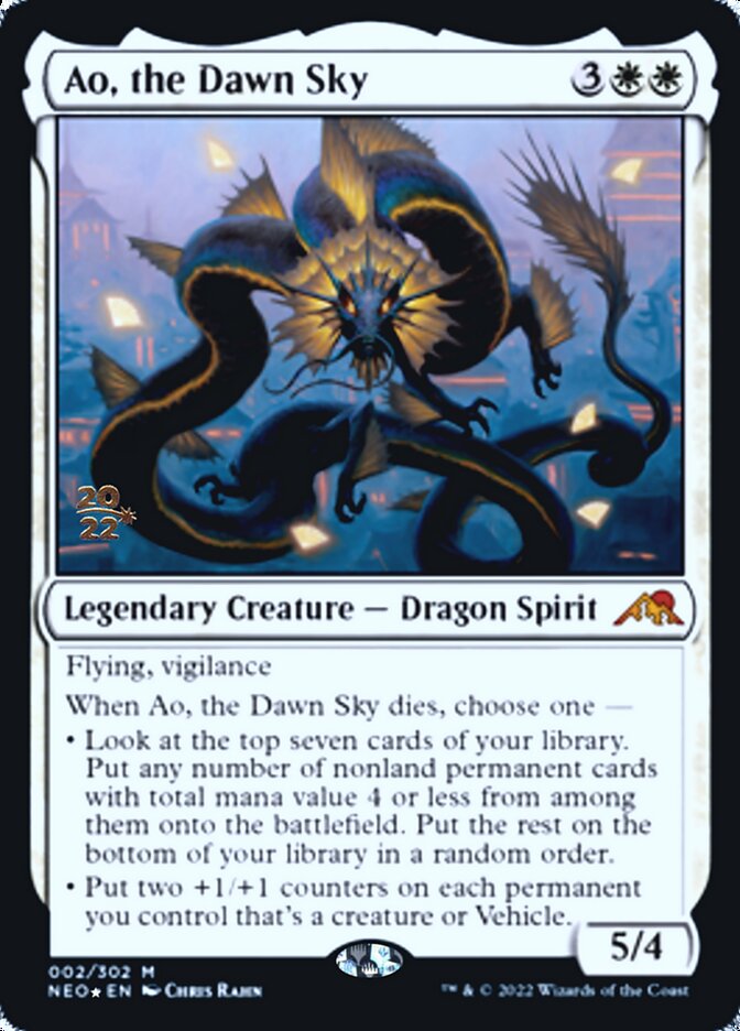 {R} Ao, the Dawn Sky [Kamigawa: Neon Dynasty Prerelease Promos][PR NEO 002]