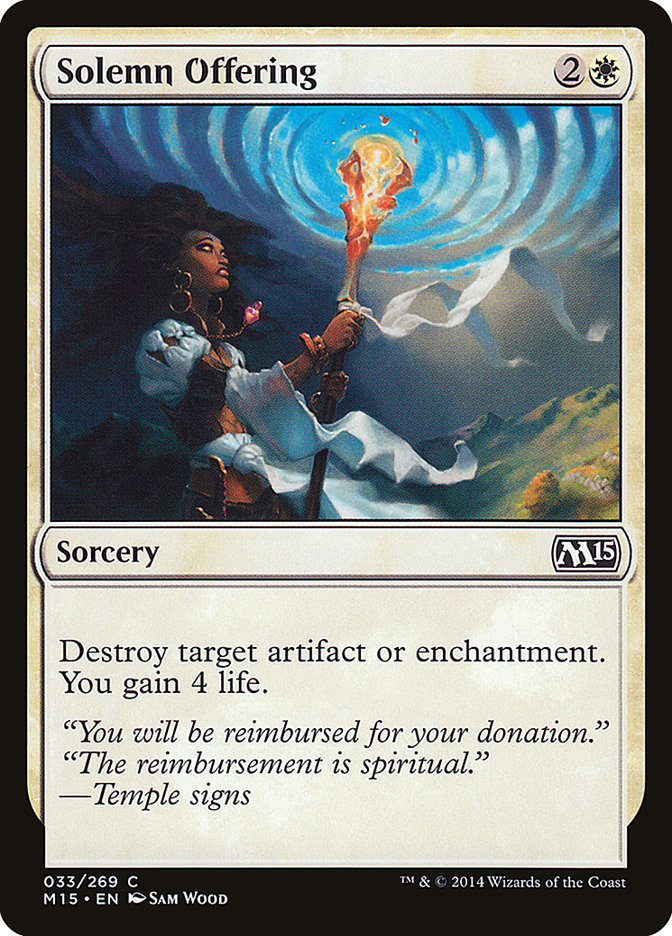 {C} Solemn Offering [Magic 2015][M15 033]