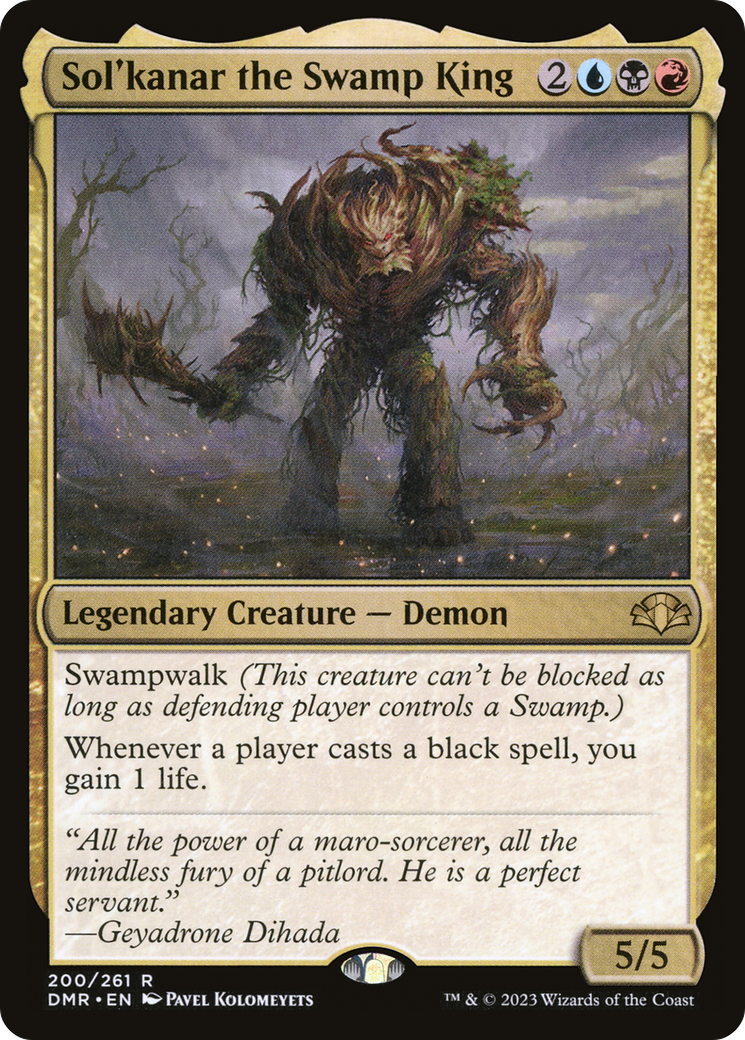 {R} Sol'kanar the Swamp King [Dominaria Remastered][DMR 200]