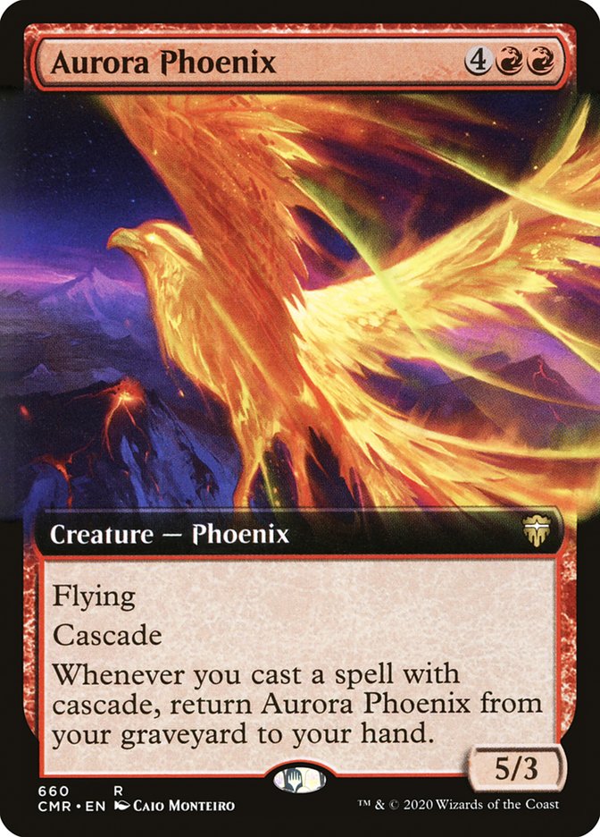 {R} Aurora Phoenix (Extended Art) [Commander Legends][CMR 660]