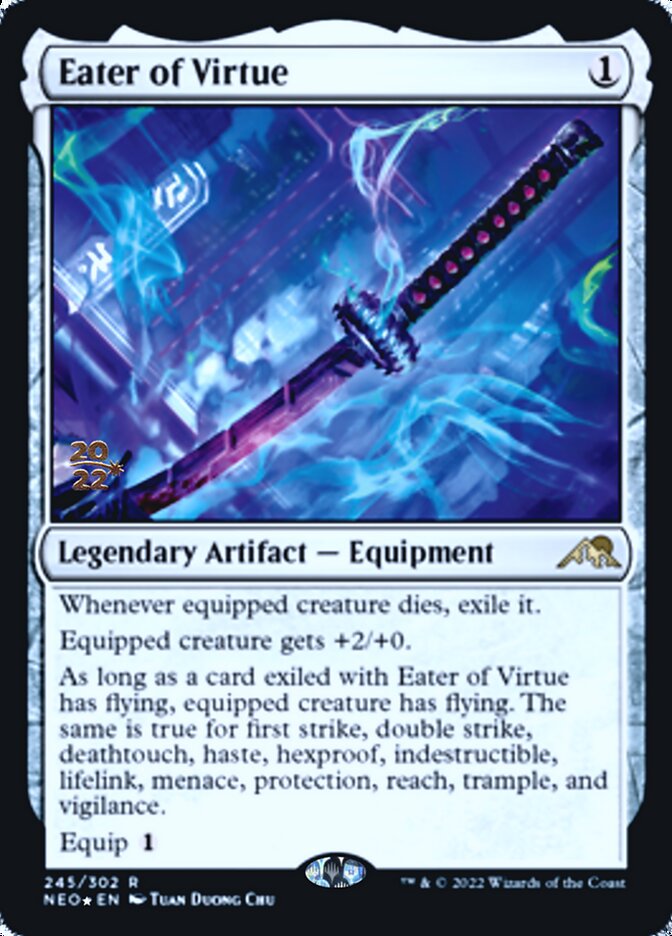 {R} Eater of Virtue [Kamigawa: Neon Dynasty Prerelease Promos][PR NEO 245]