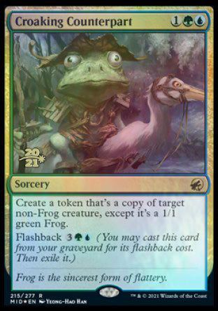 {R} Croaking Counterpart [Innistrad: Midnight Hunt Prerelease Promos][PR MID 215]