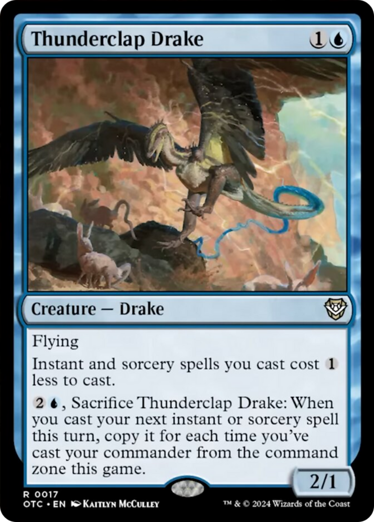 {R} Thunderclap Drake [Outlaws of Thunder Junction Commander][OTC 017]