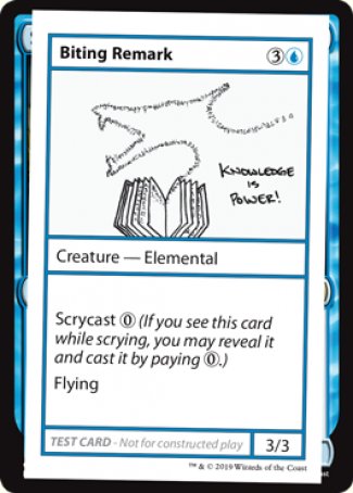 {R} Biting Remark (2021 Edition) [Mystery Booster Playtest Cards][CMB1 017]