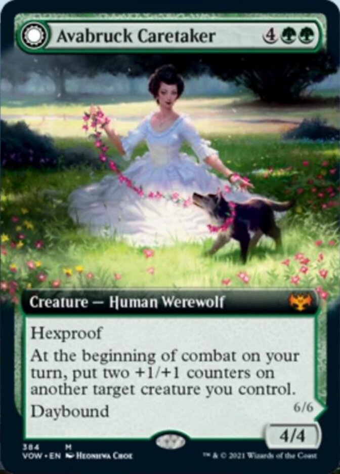 {R} Avabruck Caretaker // Hollowhenge Huntmaster (Extended Art) [Innistrad: Crimson Vow][VOW 384]