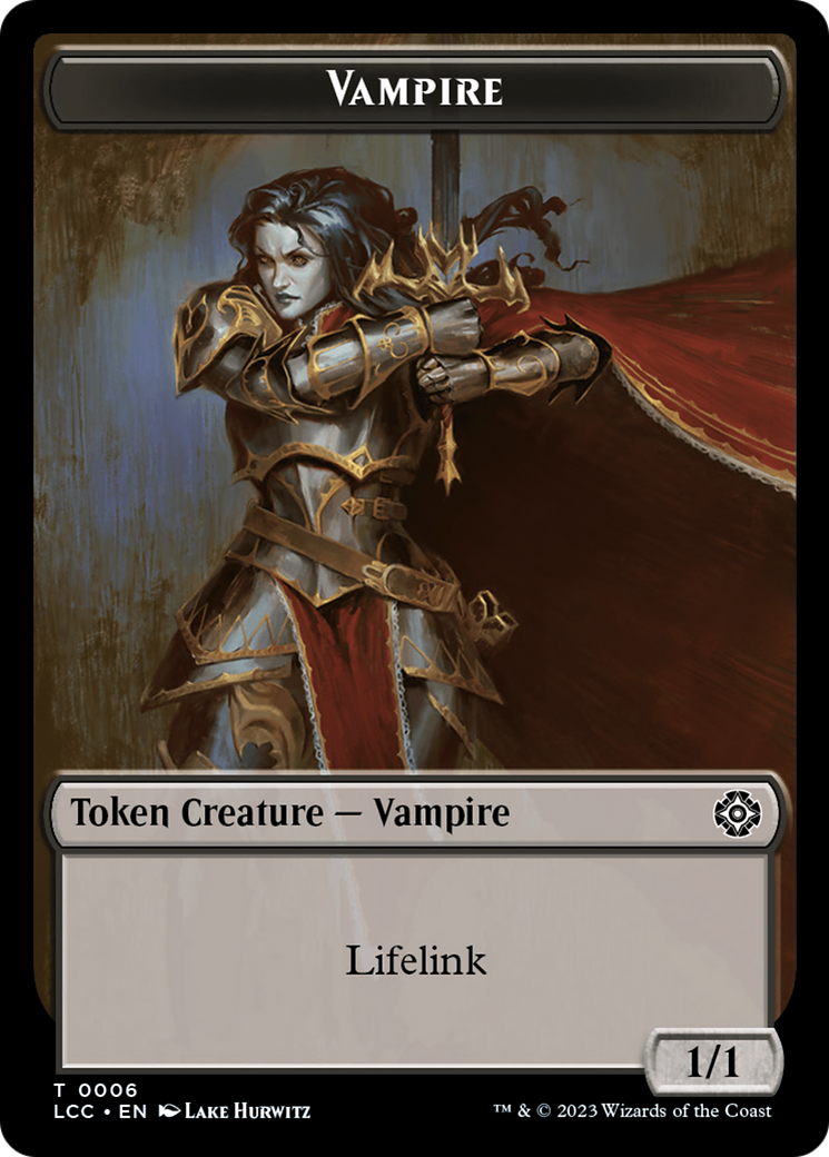 {T} Vampire (0006) // Vampire Demon Double-Sided Token [The Lost Caverns of Ixalan Commander Tokens][TLCC 6//15]