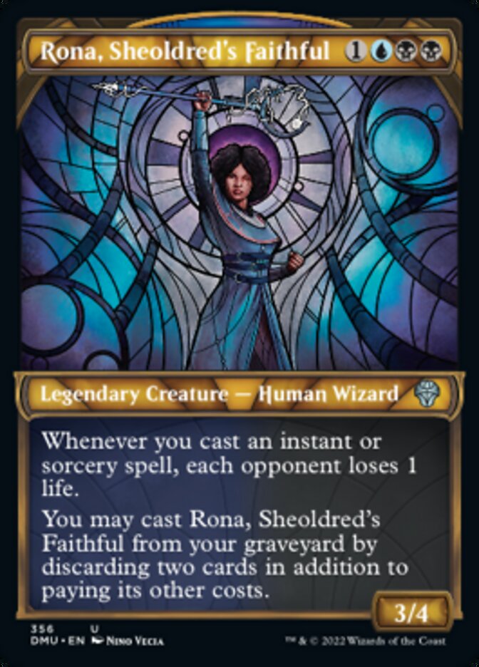 {@C} Rona, Sheoldred's Faithful (Showcase Textured) [Dominaria United][DMU 356]