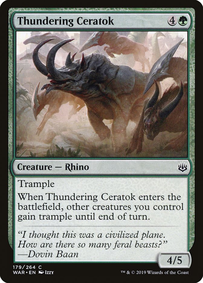 {C} Thundering Ceratok [War of the Spark][WAR 179]