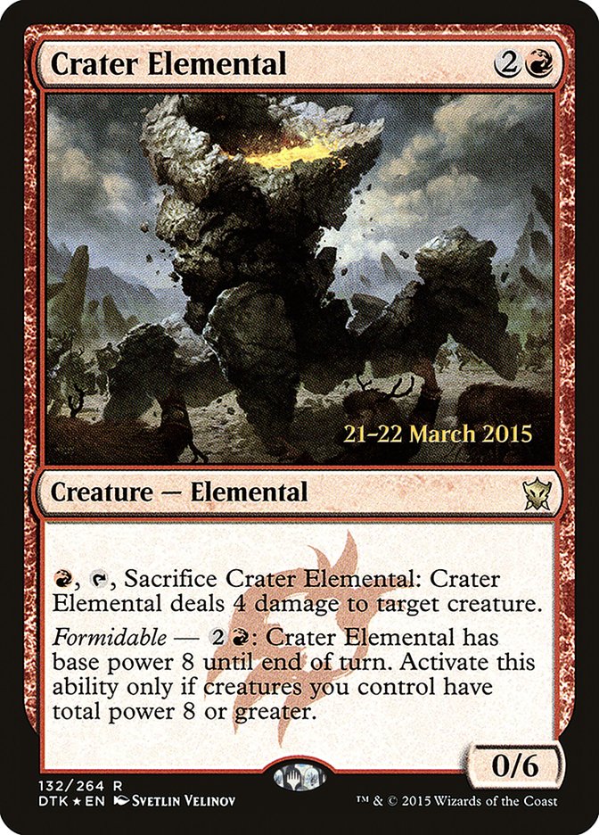 {R} Crater Elemental [Dragons of Tarkir Prerelease Promos][PR DTK 132]