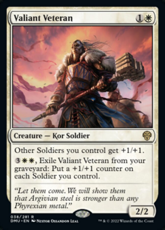 {@R} Valiant Veteran [Dominaria United][DMU 038]