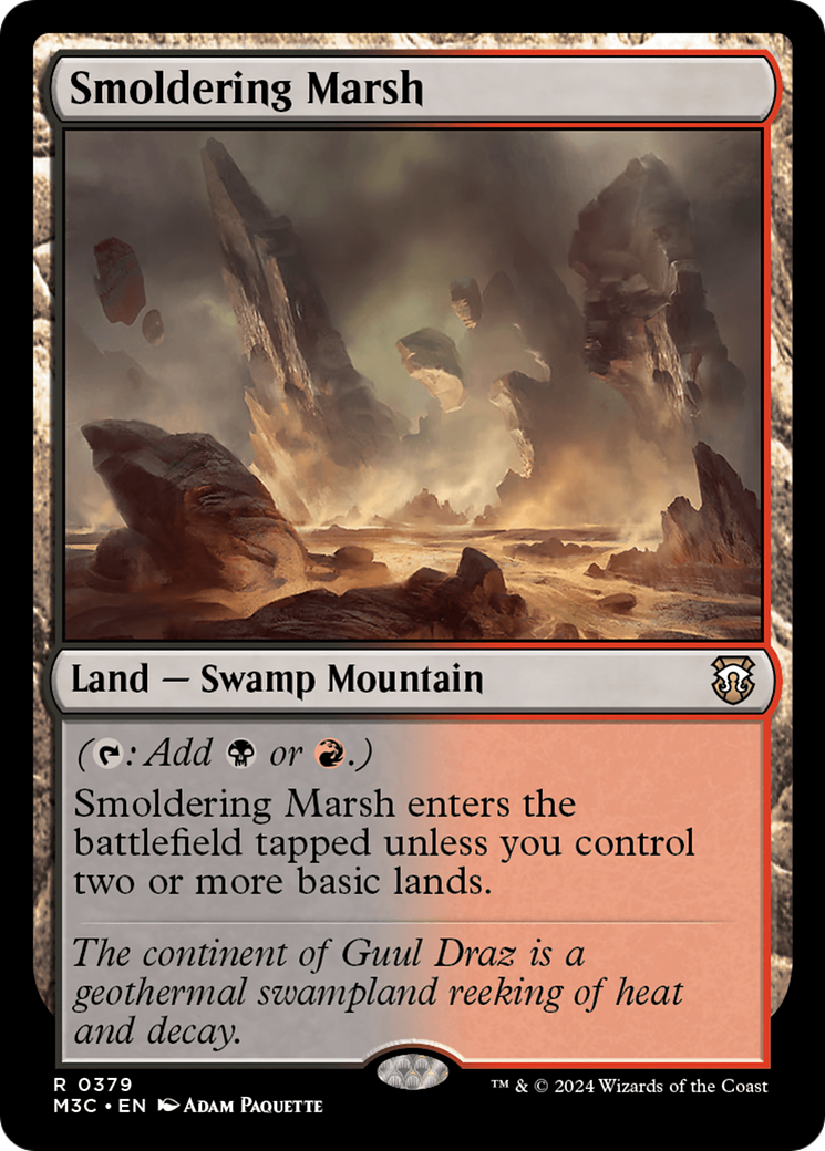 {R} Smoldering Marsh [Modern Horizons 3 Commander][M3C 379]