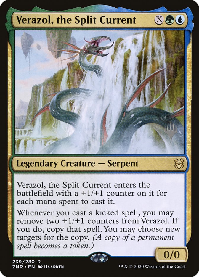 {R} Verazol, the Split Current (Promo Pack) [Zendikar Rising Promos][PP ZNR 239]